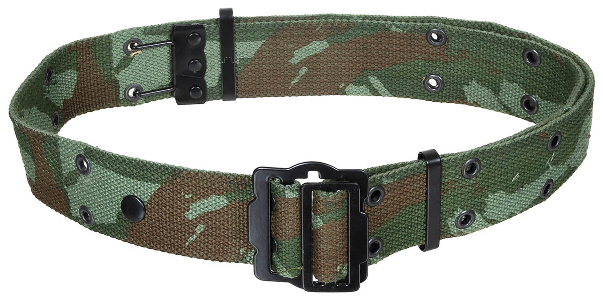 Curea tip Lochkoppel Franțuzesc Camuflaj - Reglabilă 120cm, Bumbac/Poliester