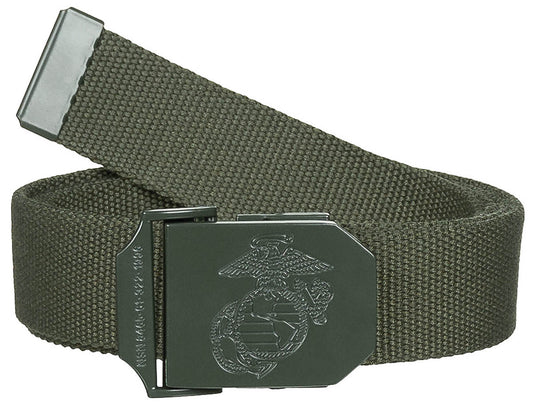 Curea USMC Verde Oliv MFH - Ajustabilă 130cm, Poliester/Bumbac