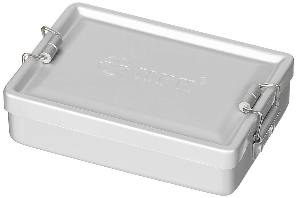 Cutie Aluminiu etanșă Argintie MFH - 13.3x9.2x3.4cm, 100g