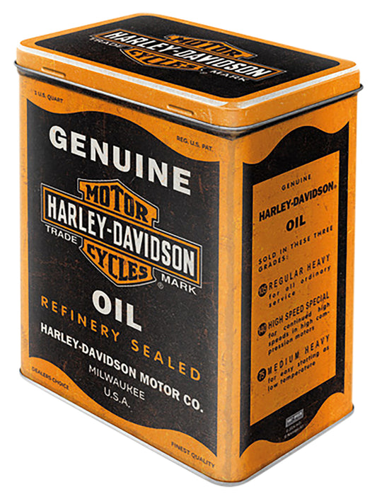 Cutie Depozitare Harley-Davidson Genuine - Design Embosat, Oțel Rezistent