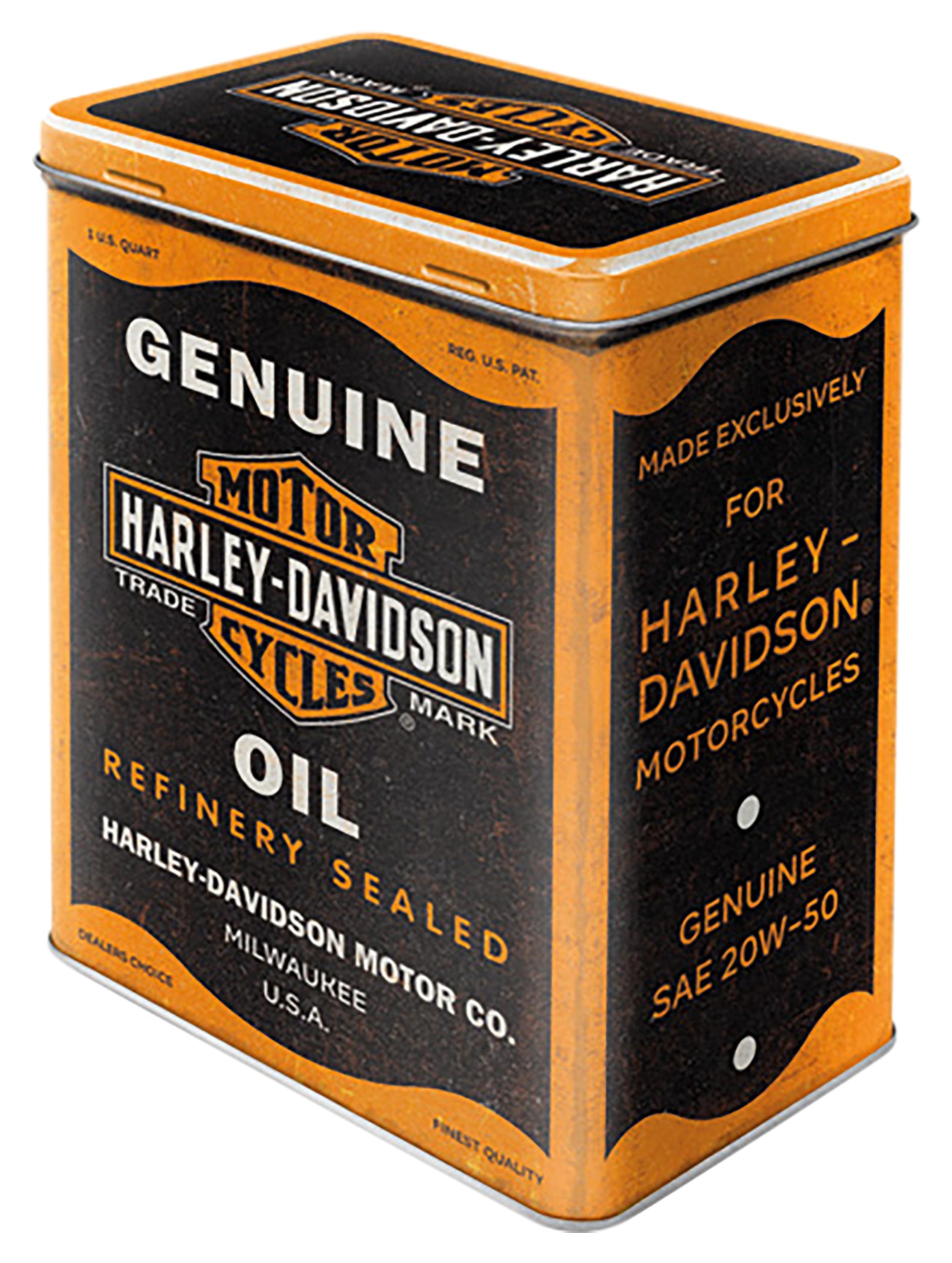 Cutie Depozitare Harley-Davidson Genuine - Design Embosat, Oțel Rezistent