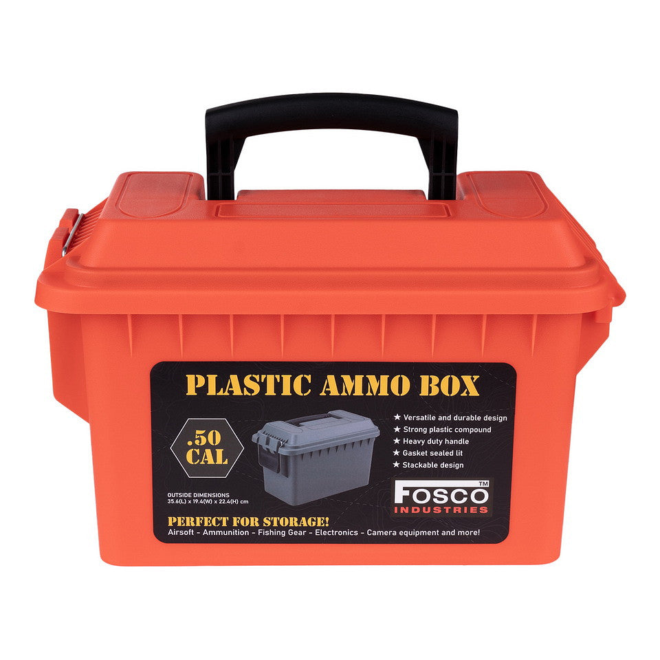 Cutie Depozitare Munitie Plastic .50 Cal Oranje - Organizare Robustă
