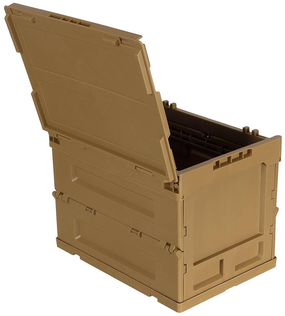 Cutie Depozitare Plastic Pliabilă Khaki MFH - 20 Litri, Stivuibilă
