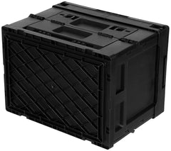 Cutie Depozitare Pliabilă 20L Negru MFH - Stivuibilă, Capac Articulat