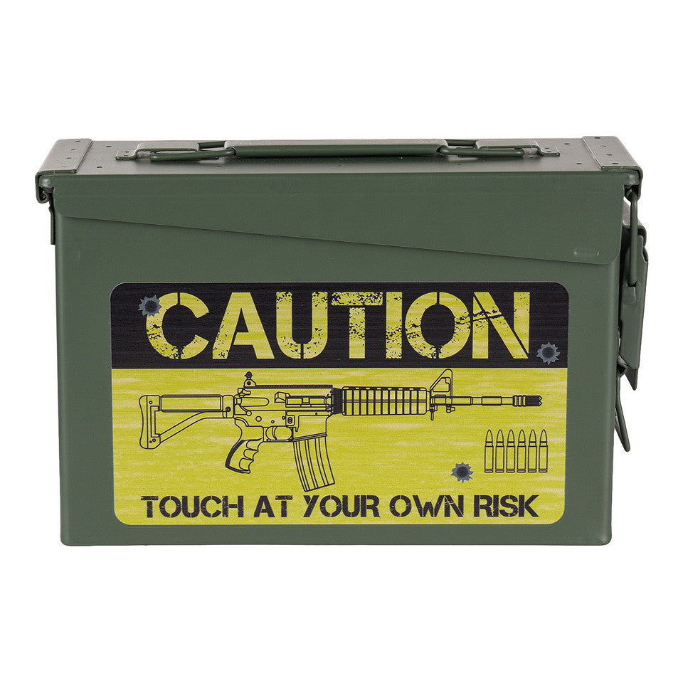 Cutie Munitii 30 Cal. - Caution Risk Verde - Organizare Tactică Incontestabilă