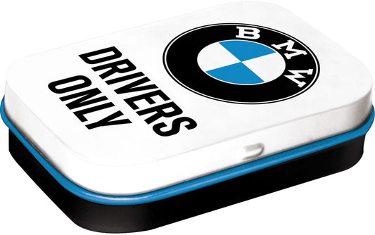 Cutie Pastile Metalică "Drivers Only" BMW - Cadou Moto