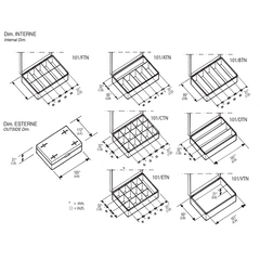 Cutie Pescuit PLASTICA PANARO Fly - Organizare Mică, Compactă - 2