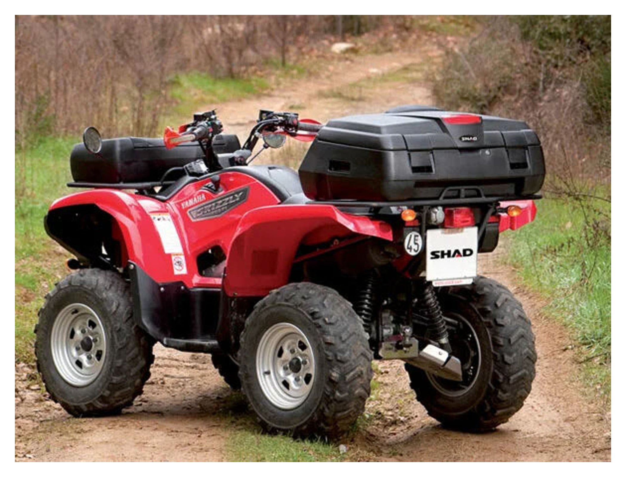Cutie Portbagaj ATV/Quad SHAD - 80 Litri, Spate, Spătar
