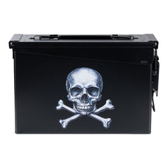 Cutie Tactical Munitiekist 30 Cal. Skull and Bones Negru - Siguranță și Stil Militar