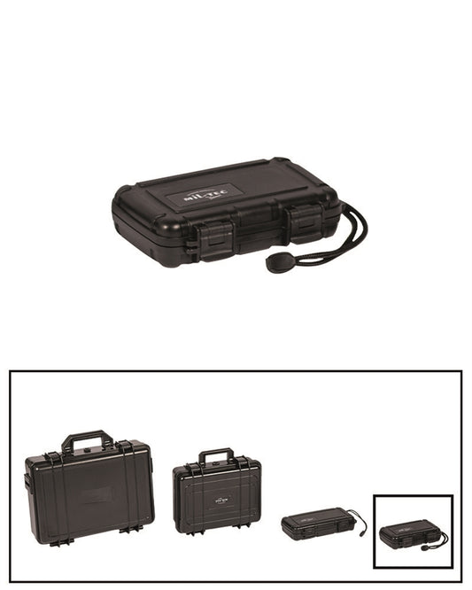 Cutie Utilitară Impermeabilă Mil-Tec – 186 x 120 x 42 mm, Plastic ABS, Neagră