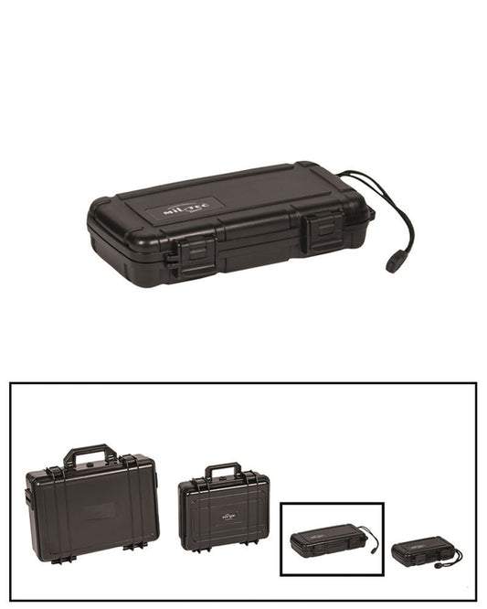 Cutie Utilitară Impermeabilă Mil-Tec – 228 x 130 x 46 mm, Plastic ABS, Neagră