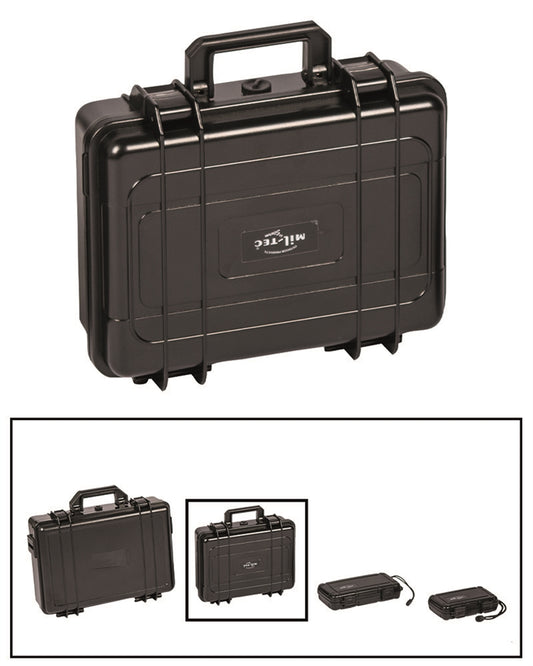 Cutie Utilitară Impermeabilă Mil-Tec – 280 x 230 x 98 mm, Plastic ABS, Neagră