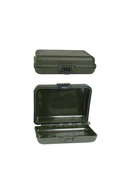 Cutie Utilitară Mil-Tec – 12 x 9,5 x 3,5 cm, cu Oglindă, Oliv
