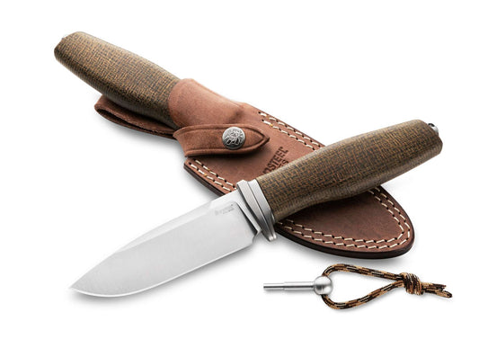 Cutit ACHA Micarta Green LionSteel- Lama M390, Maner Micarta Verde