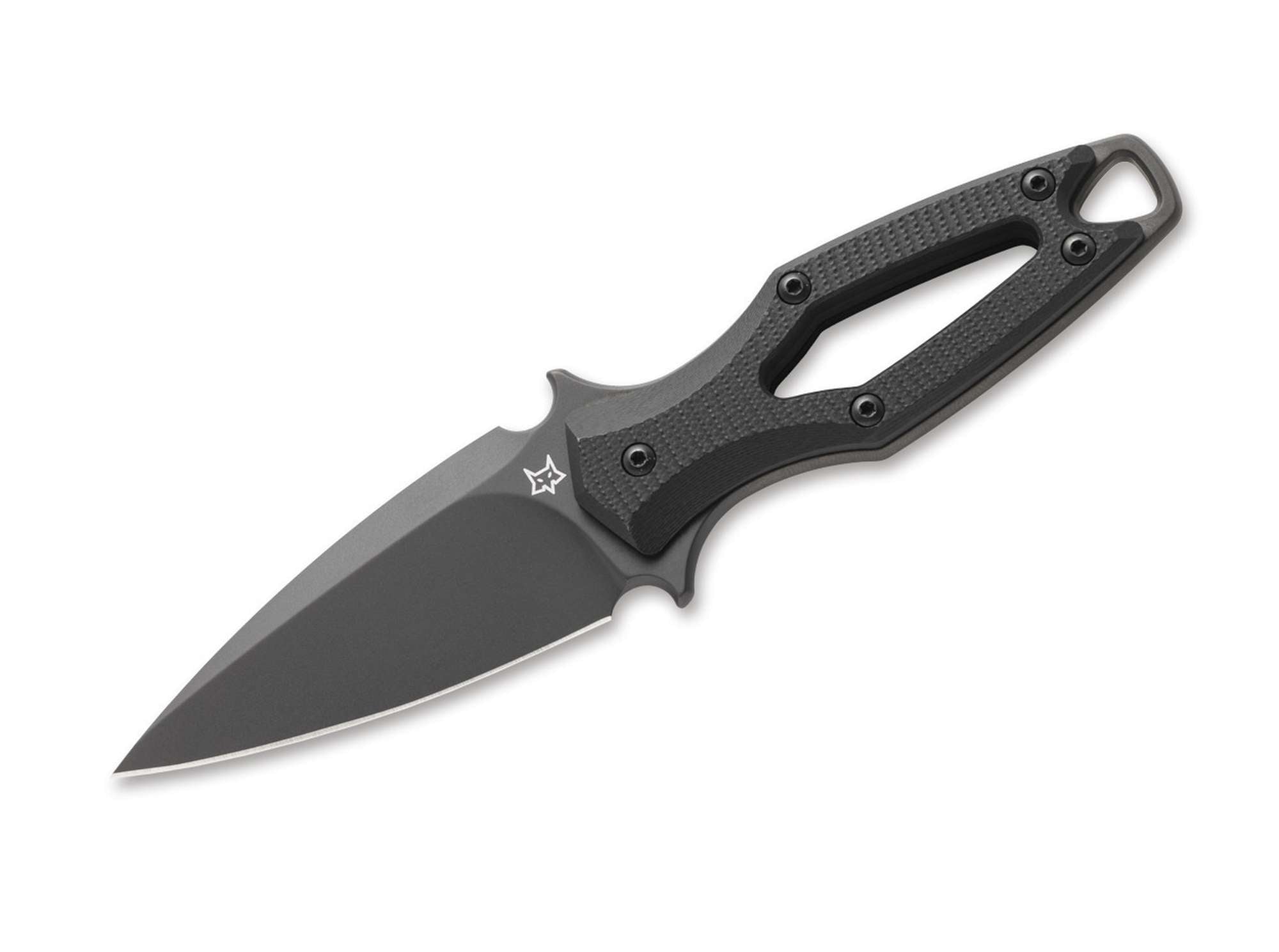 Cutit Aka G10 Black DP Fox Knives- Maner G10 Anti-alunecare, Design Tactic