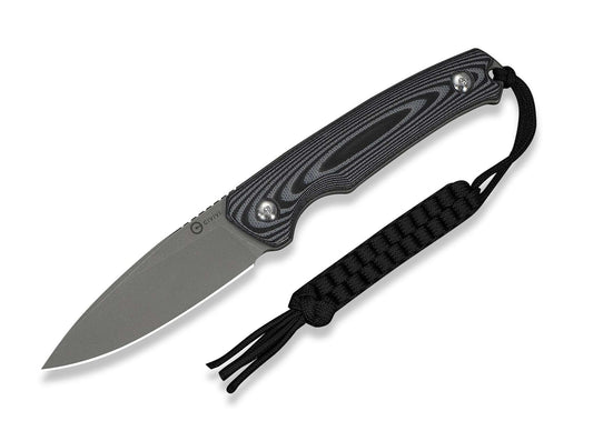 Cutit Altus Fixed Blade Grey & Black G10 CIVIVI- Otel, Maner G10