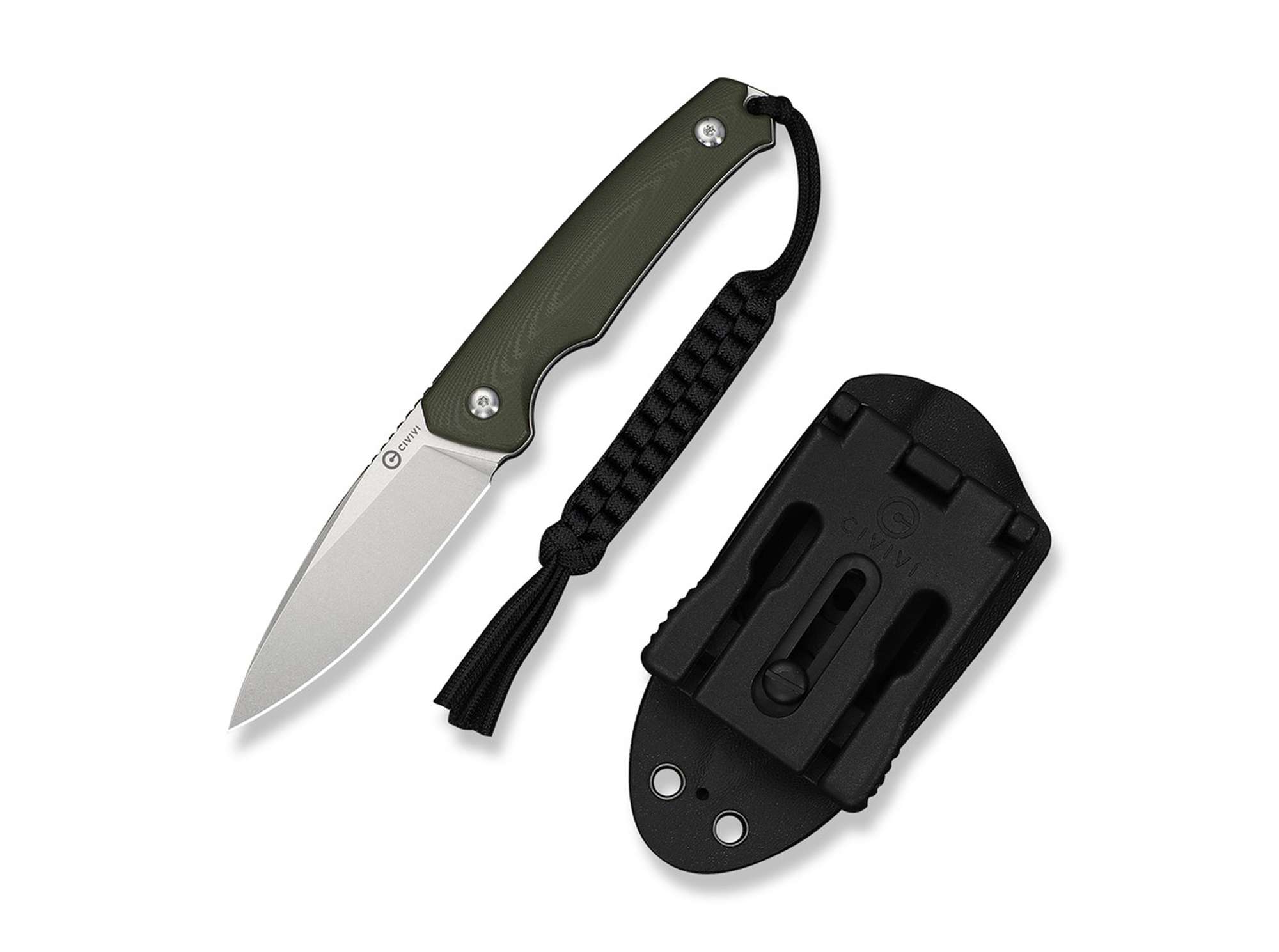 Cutit Altus Fixed Blade OD Green G10 CIVIVI- Utilizare EDC, Teaca Kydex
