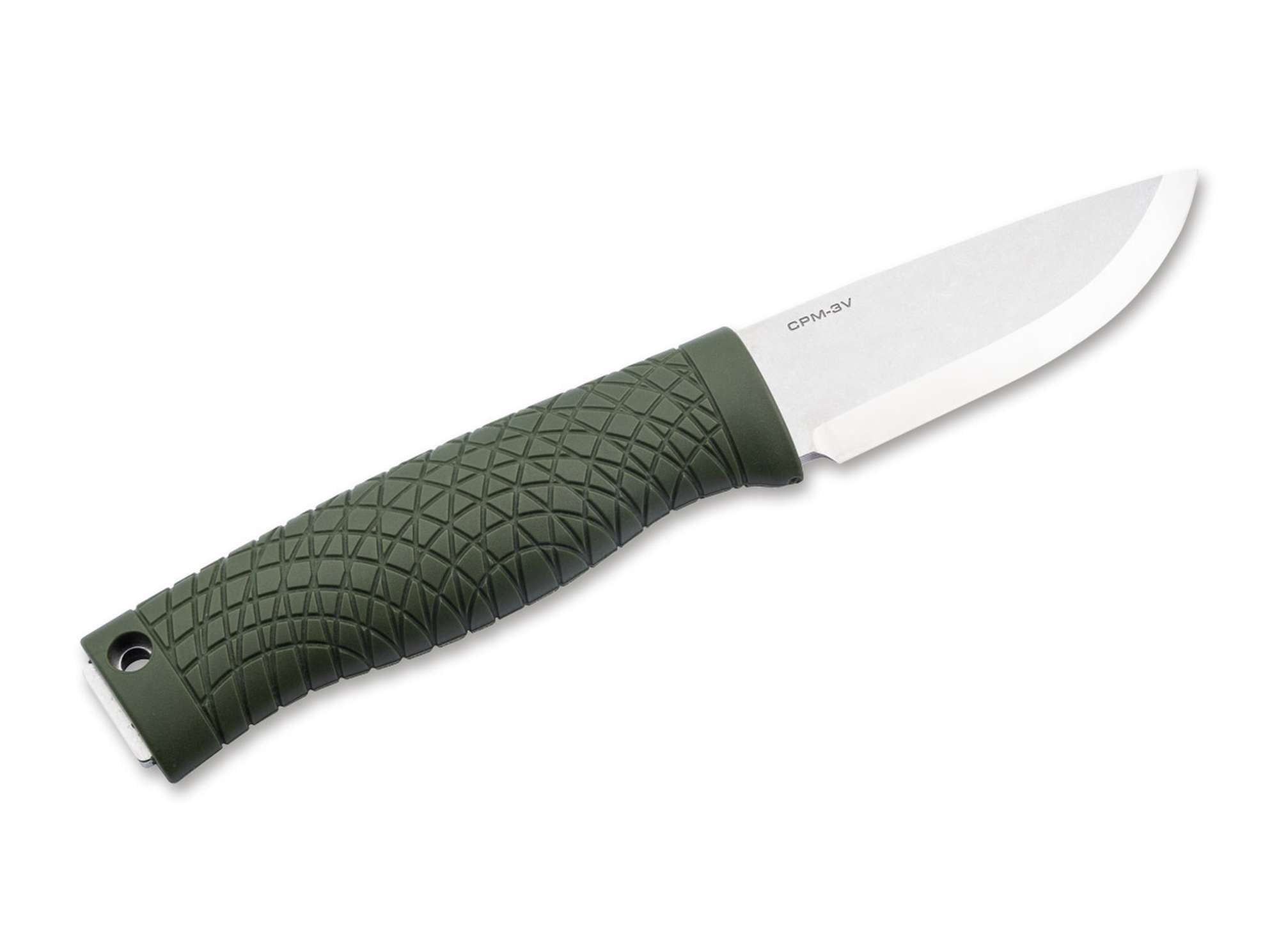 Cuțit Böker Bronco Mini CPM-3V Green Scandi – Bushcraft Compact, Extrem de Rezistent