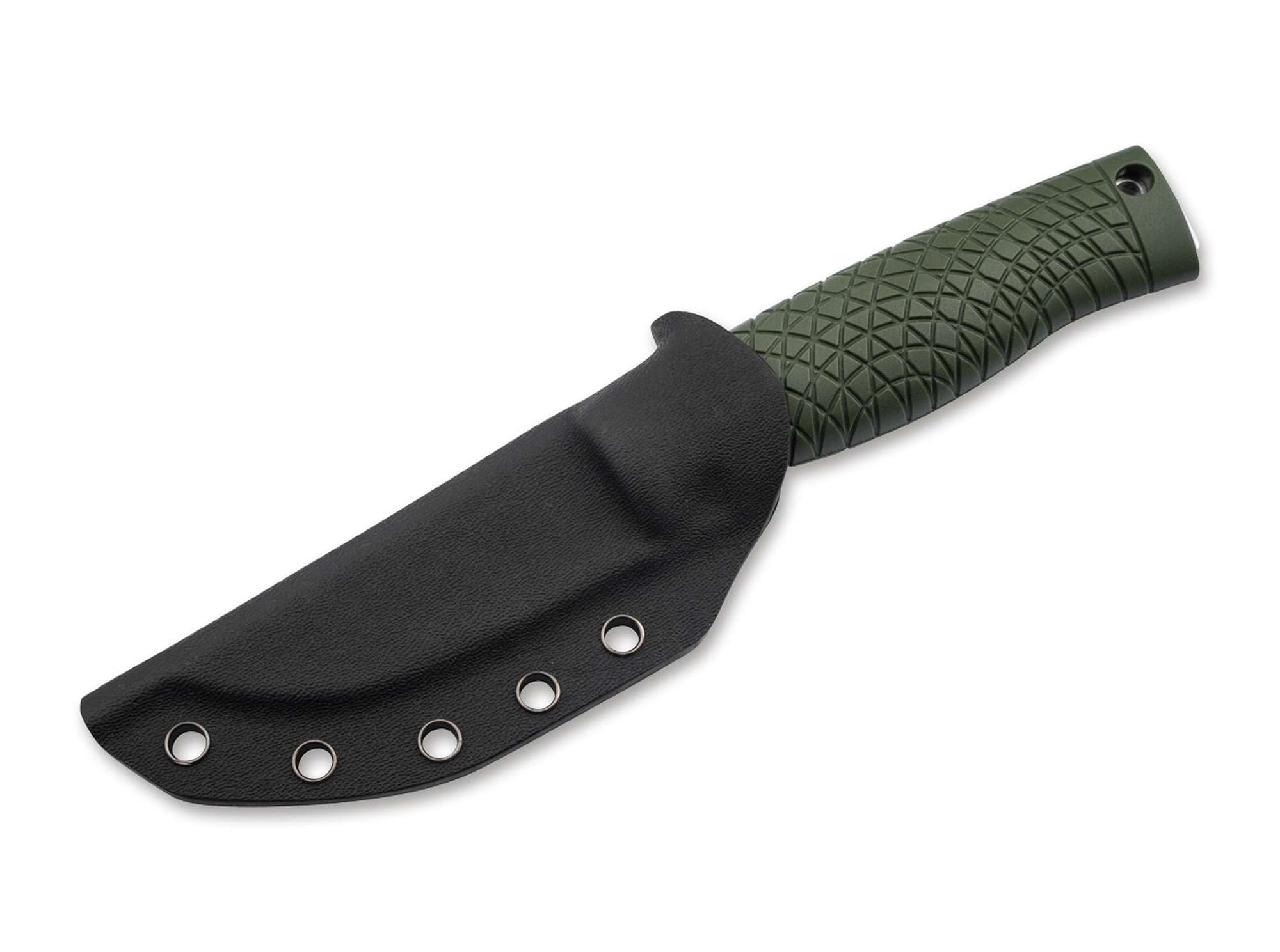 Cuțit Böker Bronco Mini CPM-3V Green Scandi – Bushcraft Compact, Extrem de Rezistent