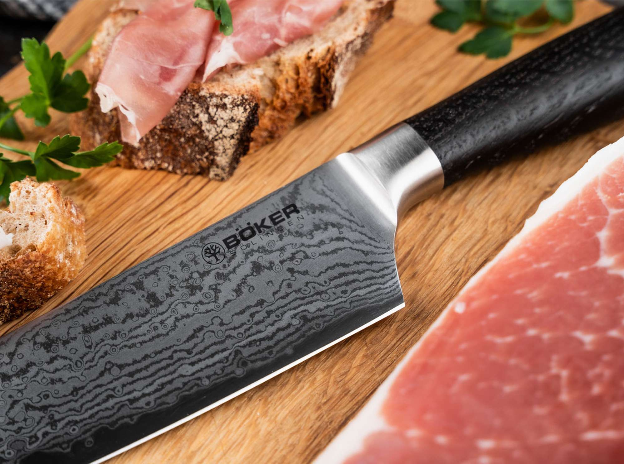 Cutit Chef Meisterklinge Damast Chef's Knife Large Böker- Damasc, VG-10
