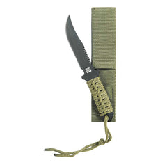 Cuțit Combat Recon 7" Model B - Verde | Oțel Inoxidabil, Mâner Paracord