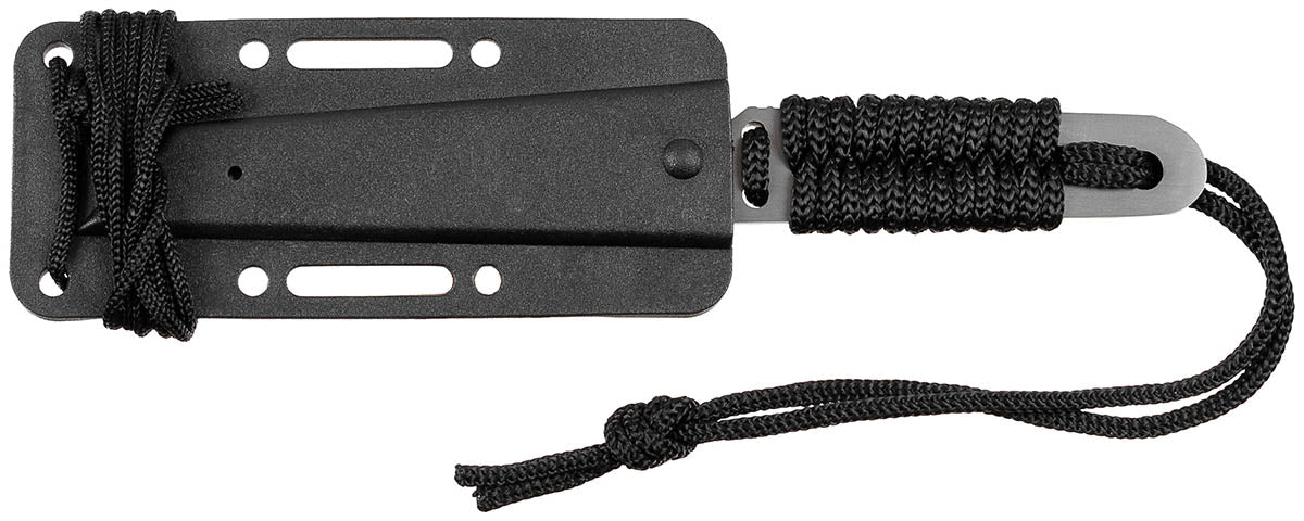 Cuțit cu Lamă Fixă "Action I" Negru FoxOutdoor - Lamă Tanto 3Cr13, Margine Zimțată