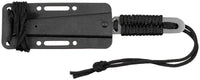 Cuțit cu Lamă Fixă "Action I" Negru FoxOutdoor - Lamă Tanto 3Cr13, Margine Zimțată