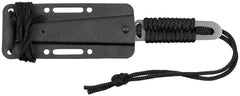 Cuțit cu Lamă Fixă "Action I" Negru FoxOutdoor - Lamă Tanto 3Cr13, Margine Zimțată