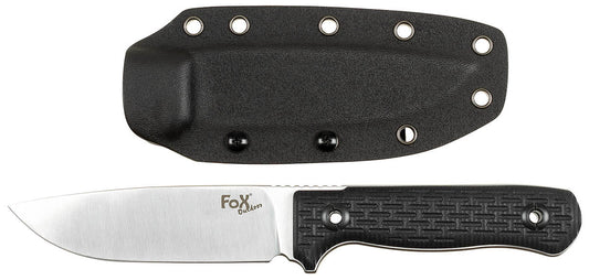 Cutit cu lama fixa "Bushcraft" Negru FoxOutdoor - 3Cr13MoV, Full Tang