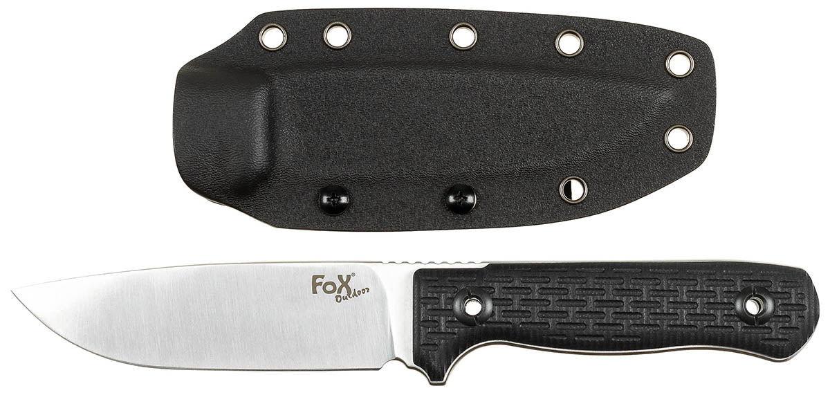 Cutit cu lama fixa "Bushcraft" Negru FoxOutdoor - 3Cr13MoV, Full Tang