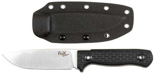 Cutit cu lama fixa "Bushcraft" Negru FoxOutdoor - 3Cr13MoV, Full Tang