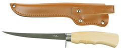 Cuțit cu lamă fixă Filet Classic FoxOutdoor - Lamă 16cm, Mâner mesteacăn