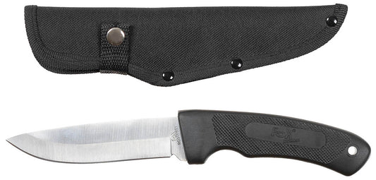 Cuțit cu lamă fixă Hunter Negru FoxOutdoor - Lamă 3Cr13, Mâner cauciuc