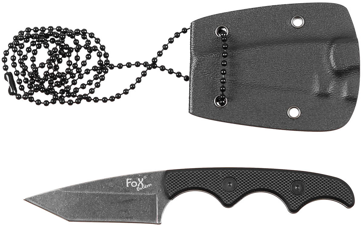 Cuțit cu Lamă Fixă Neck II FoxOutdoor - Lamă 3Cr13, Mâner G10