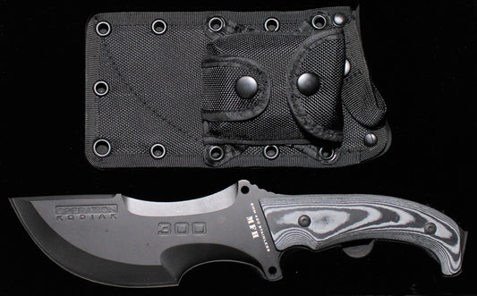 Cutit cu Lama Fixa "Operation Kodiak" Negru MFH - Lama Curbata, Maner Micarta