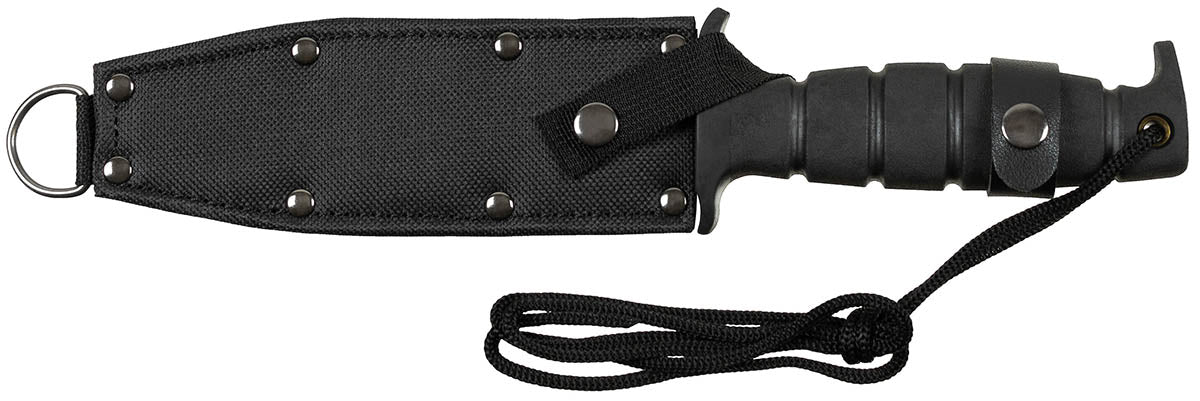Cuțit Cu Lamă Fixă Pilotenmesser Negru FoxOutdoor - Lamă 3Cr13, Mâner cauciuc