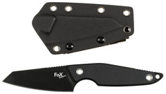 Cuțit cu Lamă Fixă "Raven" Negru FoxOutdoor - Construcție Full Tang, Teacă Kydex