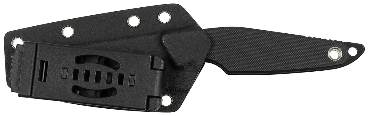 Cuțit cu Lamă Fixă "Raven" Negru FoxOutdoor - Construcție Full Tang, Teacă Kydex