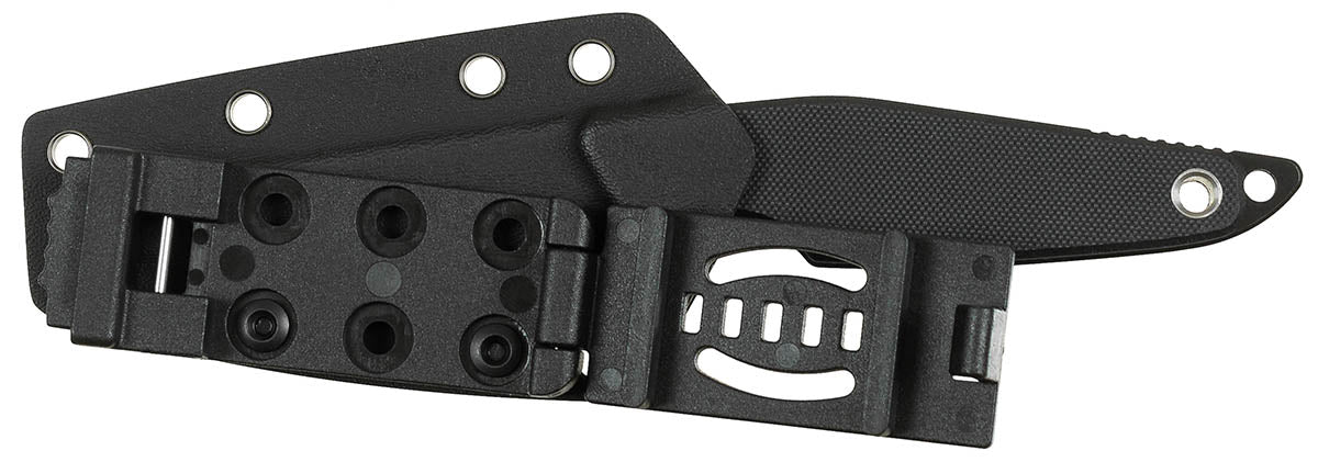 Cuțit cu Lamă Fixă "Raven" Negru FoxOutdoor - Construcție Full Tang, Teacă Kydex