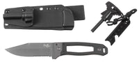 Cuțit cu Lamă Fixă "Scorpion" Negru FoxOutdoor - Oțel 3Cr13MoV, Mâner G10