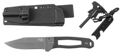 Cuțit cu Lamă Fixă "Scorpion" Negru FoxOutdoor - Oțel 3Cr13MoV, Mâner G10