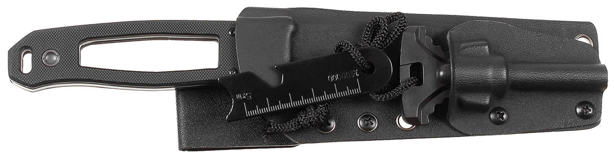 Cuțit cu Lamă Fixă "Scorpion" Negru FoxOutdoor - Oțel 3Cr13MoV, Mâner G10