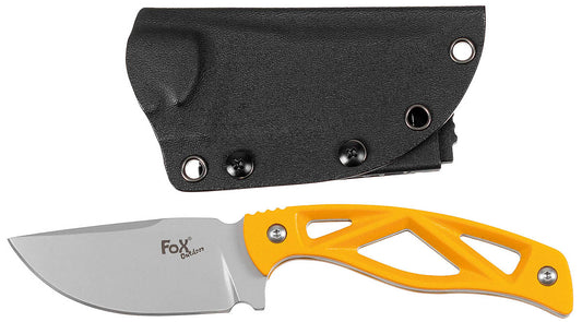 Cuțit cu Lamă Fixă "Skeleton" Negru FoxOutdoor - Full Tang, Teacă Kydex