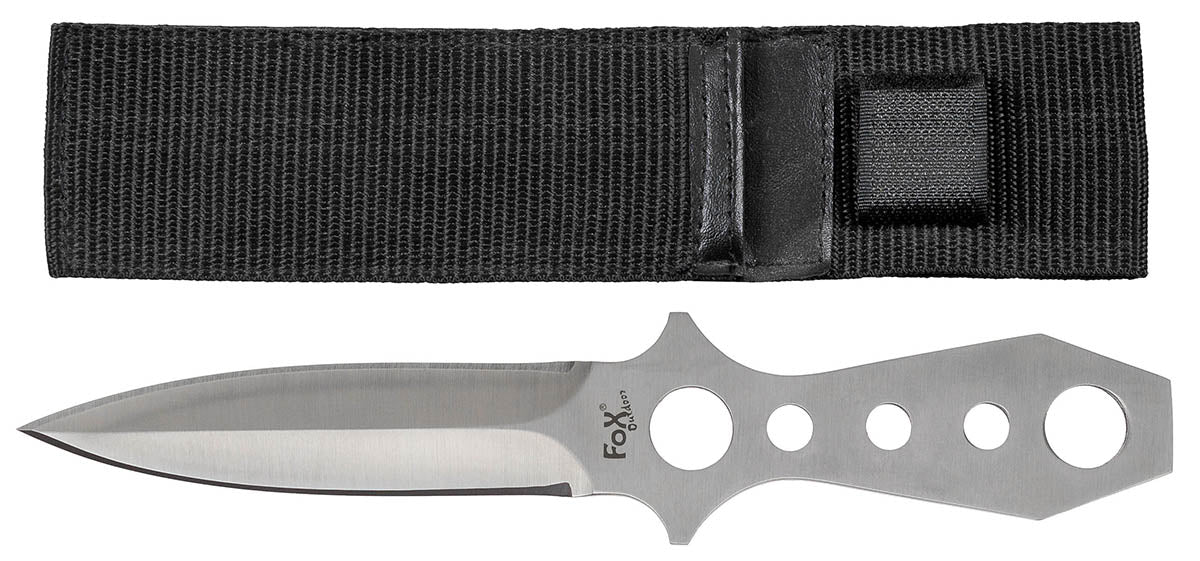 Cuțit cu Lamă Fixă Wurfmesser FoxOutdoor - Oțel 3Cr13, 2 tăișuri