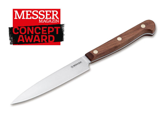 Cutit de bucatarie Böker Cottage-Craft Office Knife- Otel Carbon, Lemn Prun