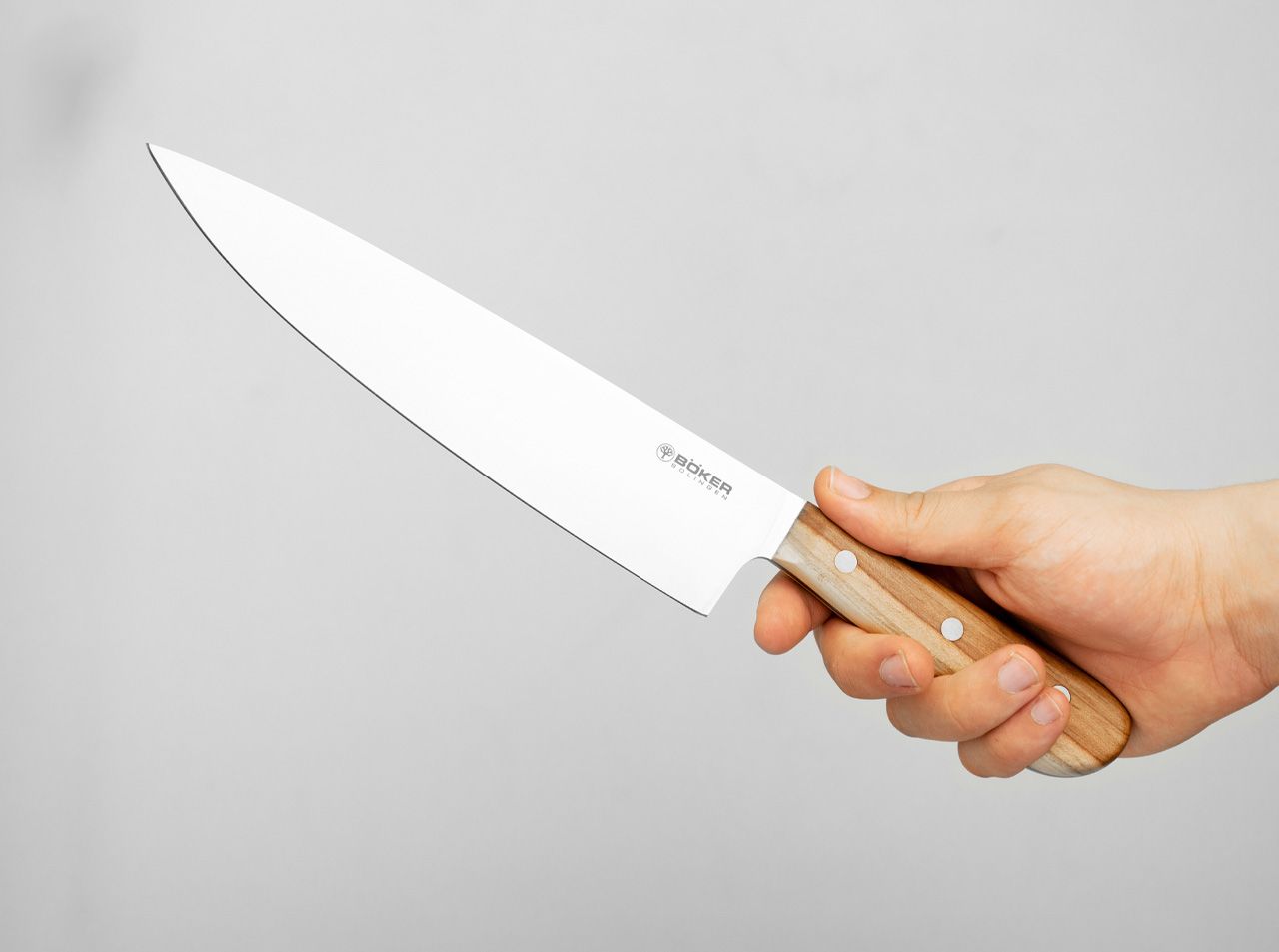 Cutit de bucatarie Cottage-Craft Chef's Knife L. Böker- Otel Carbon, Lemn Prun