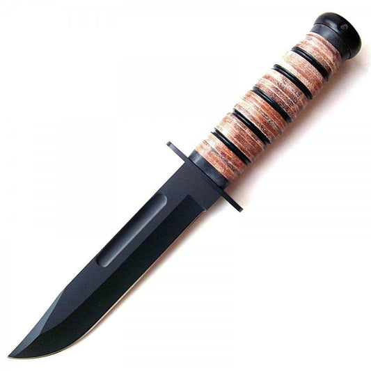 Cuțit de Luptă Mil-Tec USMC – Lamă 17 cm, Oțel 420, Teacă din Piele