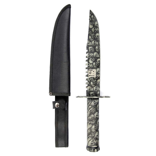 Cuțit de Supraviețuire Combat Skull Negru 101-INC - Pregătit pentru Orice