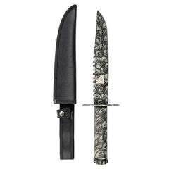 Cuțit de Supraviețuire Combat Skull Negru 101-INC - Pregătit pentru Orice