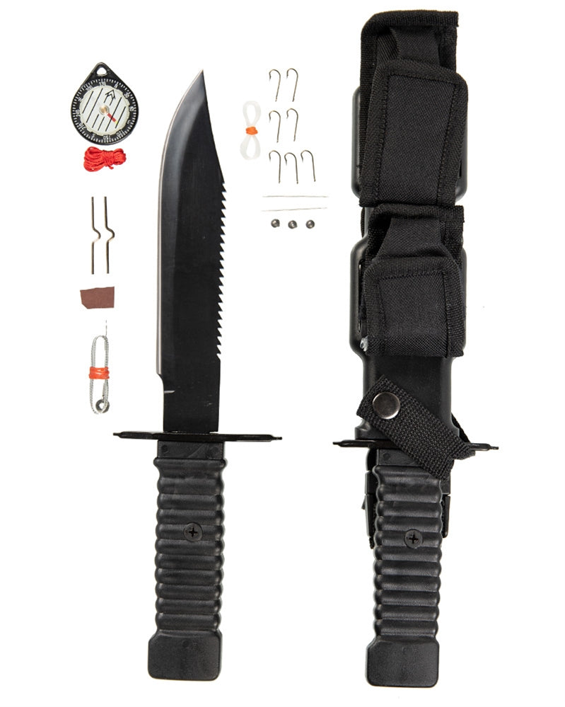 Cuțit de Supraviețuire Mil-Tec Special Forces – imagine oficială, cuțit, teacă și accesorii